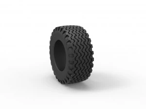 Offroad tire 119 Scale 1 to 25 3D Print Model