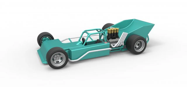 Supermodified rear engine race car Scale 1 to 25 3D Print Model .c4d .max .obj .3ds .fbx .stl .blend 