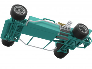 Supermodified rear engine race car Scale 1 to 25 3D Print Model