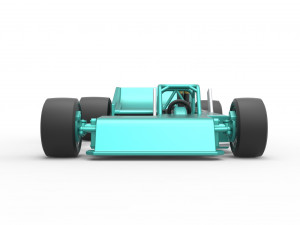 Supermodified rear engine race car Scale 1 to 25 3D Print Model