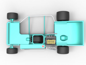 Supermodified rear engine race car Scale 1 to 25 3D Print Model
