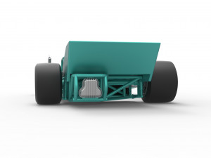 Supermodified rear engine race car Scale 1 to 25 3D Print Model
