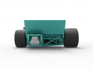 Supermodified rear engine race car Scale 1 to 25 3D Print Model