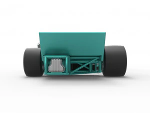 Supermodified rear engine race car Scale 1 to 25 3D Print Model