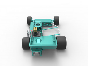 Supermodified rear engine race car Scale 1 to 25 3D Print Model