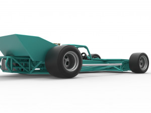 Supermodified rear engine race car Scale 1 to 25 3D Print Model