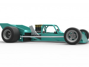 Supermodified rear engine race car Scale 1 to 25 3D Print Model