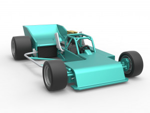 Supermodified rear engine race car Scale 1 to 25 3D Print Model