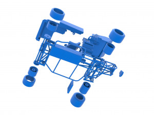 Supermodified rear engine race car Scale 1 to 25 3D Print Model