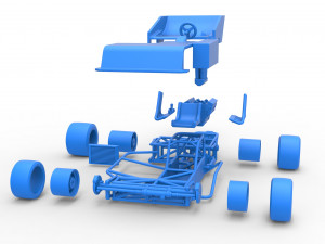 Supermodified rear engine race car Scale 1 to 25 3D Print Model
