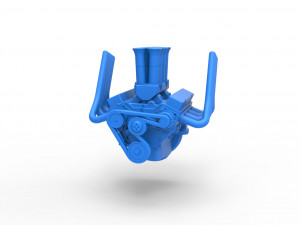Engine V8 for Supermodified race car Version 2 Scale 1 to 25 Modèles 3D en vedette