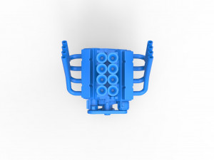 Engine V8 for Supermodified race car Version 2 Scale 1 to 25 Modèles 3D en vedette