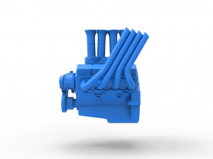 Engine V8 for Supermodified race car Version 2 Scale 1 to 25 Modèles 3D en vedette