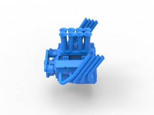 Engine V8 for Supermodified race car Version 2 Scale 1 to 25 Modèles 3D en vedette