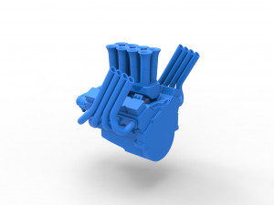 Engine V8 for Supermodified race car Version 2 Scale 1 to 25 Modèles 3D en vedette
