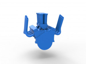 Engine V8 for Supermodified race car Version 2 Scale 1 to 25 Modèles 3D en vedette