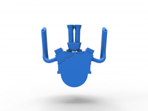 Engine V8 for Supermodified race car Version 2 Scale 1 to 25 Modèles 3D en vedette