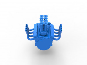 Engine V8 for Supermodified race car Version 2 Scale 1 to 25 Modèles 3D en vedette