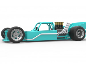 Supermodified rear engine race car Version 2 Scale 1 to 25 3D प्रिंट मॉडल
