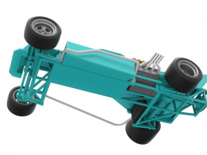 Supermodified rear engine race car Version 2 Scale 1 to 25 3D प्रिंट मॉडल