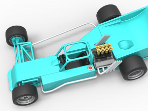 Supermodified rear engine race car Version 2 Scale 1 to 25 3D प्रिंट मॉडल