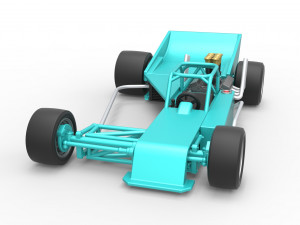 Supermodified rear engine race car Version 2 Scale 1 to 25 3D प्रिंट मॉडल