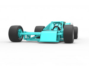 Supermodified rear engine race car Version 2 Scale 1 to 25 3D प्रिंट मॉडल