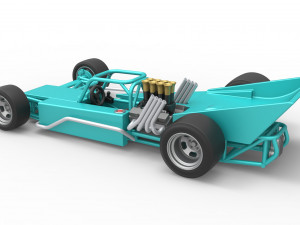 Supermodified rear engine race car Version 2 Scale 1 to 25 3D प्रिंट मॉडल