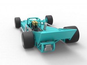 Supermodified rear engine race car Version 2 Scale 1 to 25 3D प्रिंट मॉडल