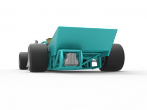 Supermodified rear engine race car Version 2 Scale 1 to 25 3D प्रिंट मॉडल