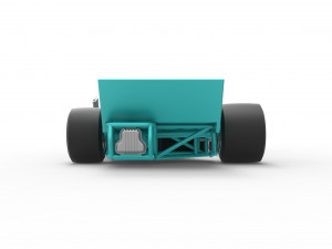 Supermodified rear engine race car Version 2 Scale 1 to 25 3D प्रिंट मॉडल