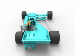 Supermodified rear engine race car Version 2 Scale 1 to 25 3D प्रिंट मॉडल