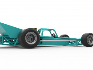 Supermodified rear engine race car Version 2 Scale 1 to 25 3D प्रिंट मॉडल