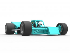 Supermodified rear engine race car Version 2 Scale 1 to 25 3D प्रिंट मॉडल