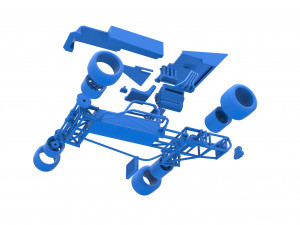 Supermodified rear engine race car Version 2 Scale 1 to 25 3D प्रिंट मॉडल