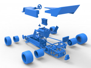 Supermodified rear engine race car Version 2 Scale 1 to 25 3D प्रिंट मॉडल