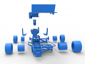 Supermodified rear engine race car Version 2 Scale 1 to 25 3D प्रिंट मॉडल