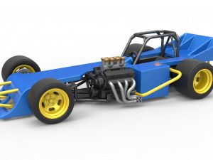 Supermodified front engine race car Scale 1 to 25 Modelo de impresión 3D