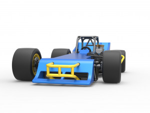 Supermodified front engine race car Scale 1 to 25 3D Print Model