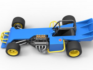 Supermodified front engine race car Scale 1 to 25 3D Print Model