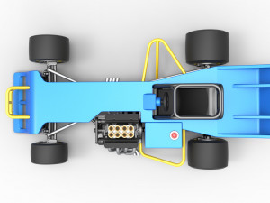 Supermodified front engine race car Scale 1 to 25 3D Print Model