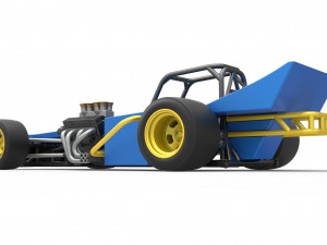 Supermodified front engine race car Scale 1 to 25 3D Print Model
