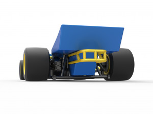 Supermodified front engine race car Scale 1 to 25 3D Print Model