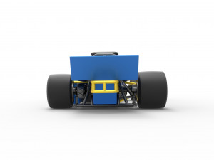 Supermodified front engine race car Scale 1 to 25 3D Print Model