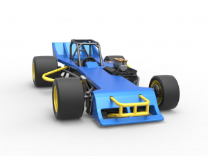 Supermodified front engine race car Scale 1 to 25 3D Print Model