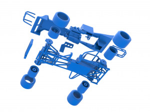 Supermodified front engine race car Scale 1 to 25 3D Print Model