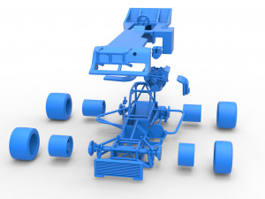 Supermodified front engine race car Scale 1 to 25 3D Print Model