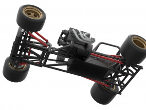 Supermodified front engine race car Base Scale 1 to 25 3D Принт Модель