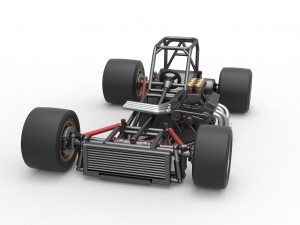 Supermodified front engine race car Base Scale 1 to 25 3D Принт Модель