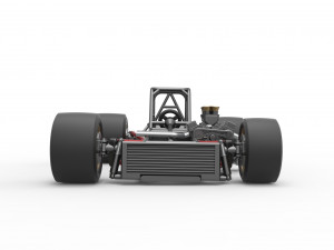 Supermodified front engine race car Base Scale 1 to 25 3D Принт Модель